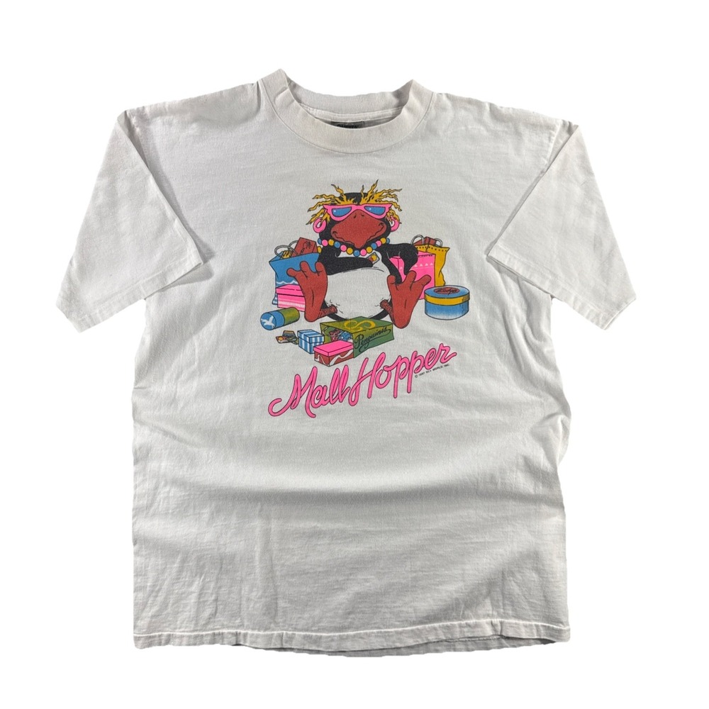 Vintage Mall Hopper T-Shirt Men's‎ XL Cartoon Sea World Penguin Cute 80s